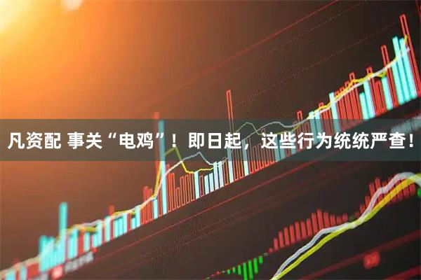 凡资配 事关“电鸡”！即日起，这些行为统统严查！