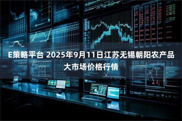E策略平台 2025年9月11日江苏无锡朝阳农产品大市场价格行情